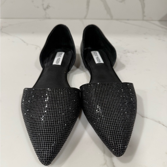 Steve Madden Shoes - Steve Madden Black Rhinestone D’Orsay Flats